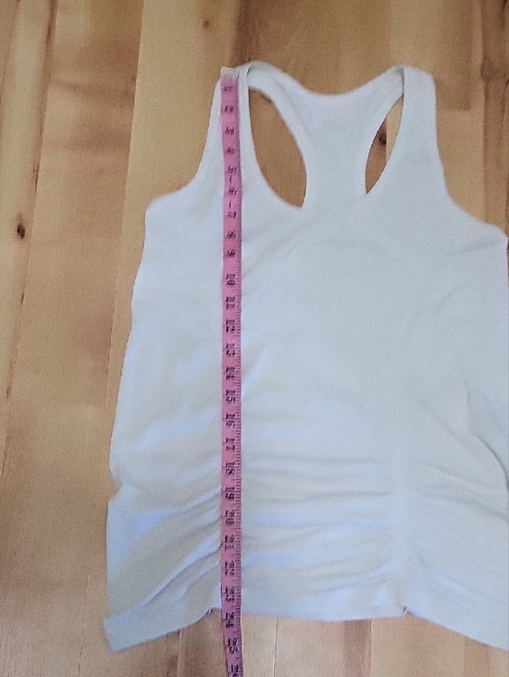 Athleta White Ruched Side Racerback Tank Top Size M Yoga - Picture 13 of 13